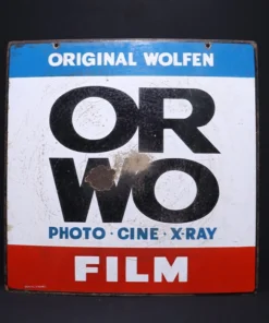 orwo film advertising signboard back view