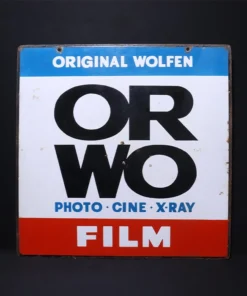 orwo film advertising signboard front view