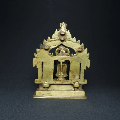 set of virbhadra bronze sculpture back view