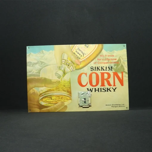 sikkim corn whisky advertising signboard front view