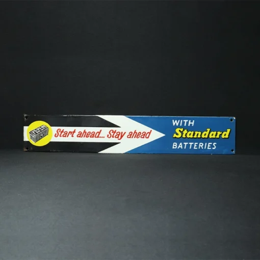 standard battery advertising signboard front view