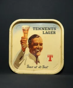 tennents lager advertising sign tray front view