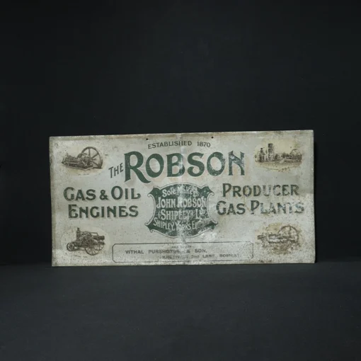 the robson advertising signboard front view