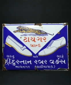 tiger shoes advertising signboard front view