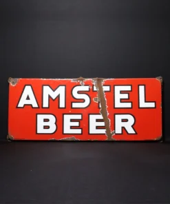 amstel beer advertising signboard front view