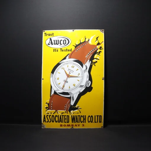 awco watch company advertising signboard front view