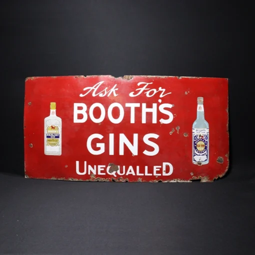 booths gins advertising signboard front view