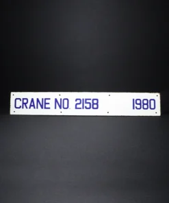 crane no 2158 advertising signboard front view