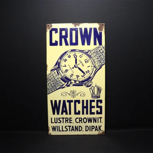 crown watches advertising signboard front view