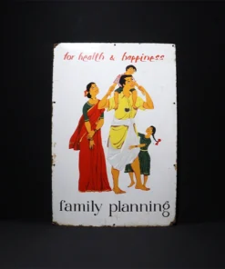 family planning advertising signboard front view