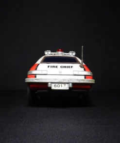 fire chief tin toy car back view