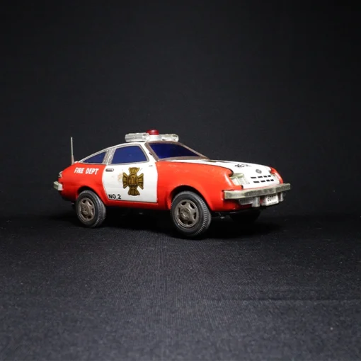 fire chief tin toy car side view 3