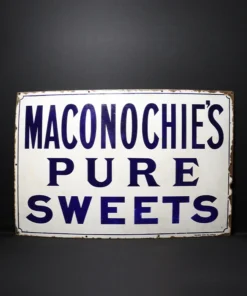 maconochies pure sweets advertising signboard front view