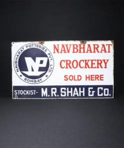 navbharat crockery advertising signboard front view