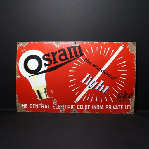 osram bulb advertising signboard front view