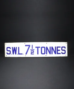 s.w.l 7.5 tonnes advertising signboard front view