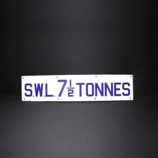 s.w.l 7.5 tonnes advertising signboard front view