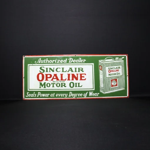 sinclair opaline motor oil advertising signboard front view