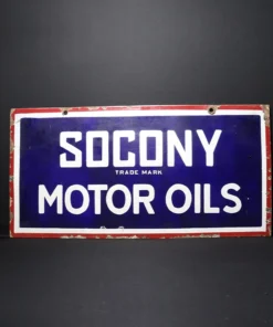 socony motor oil advertising signboard front view