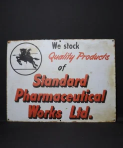 standard pharmaceutical advertising signboard front view
