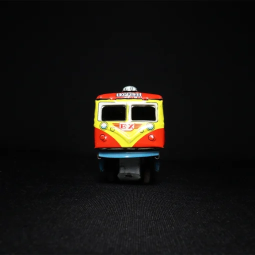 super express tin toy train front view