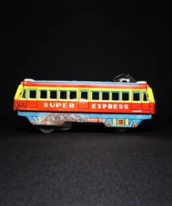 super express tin toy train side view 1
