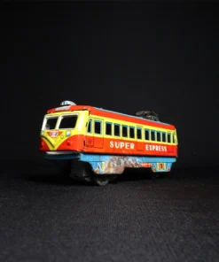 super express tin toy train side view 2