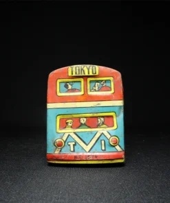 tin toy bus back view