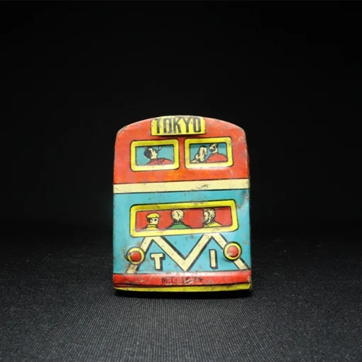 tin toy bus back view
