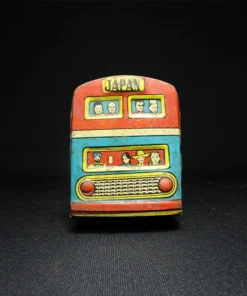 tin toy bus front view