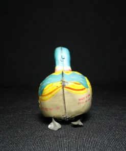 duck tin toy back view