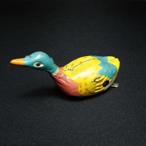 duck tin toy top view
