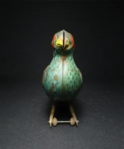 peacock tin toy front view