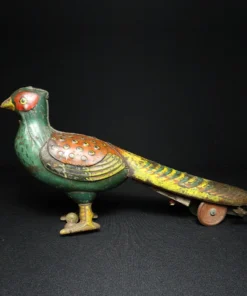 peacock tin toy side view 2