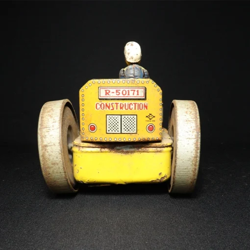 tin toy road roller back view