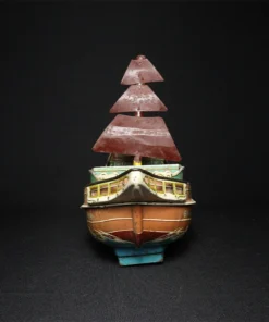 ship tin toy front view