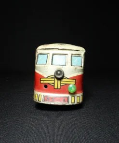 train tin toy back view