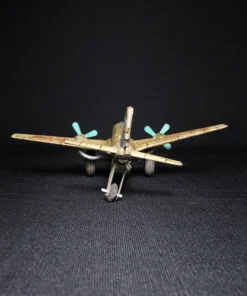 tin toy airplane back view