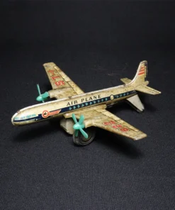 tin toy airplane top view