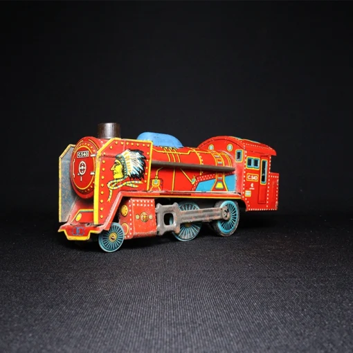 train engine tin toy side view 1