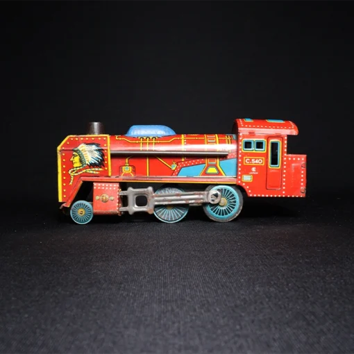 train engine tin toy side view 2