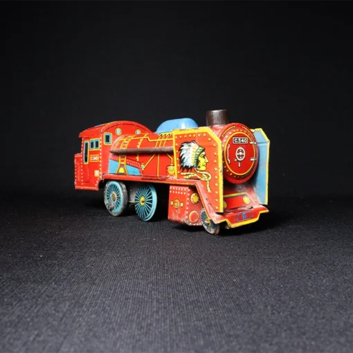 train engine tin toy side view 3