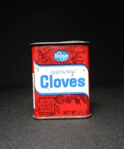 ground cloves tin can front view