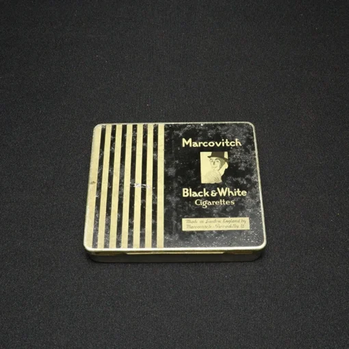 marcovitch cigarettes tin box top view
