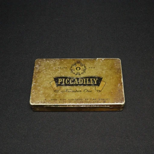 piccadilly cigarettes tin box top view