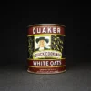 quaker oats tin can front view