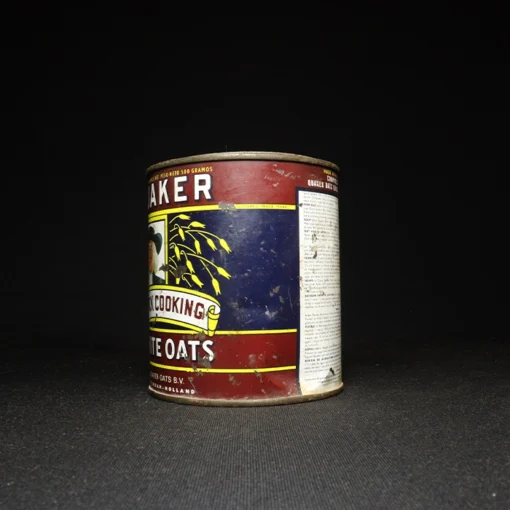 quaker oats tin can side view 4