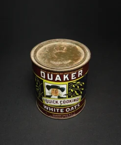 quaker oats tin can top view 1