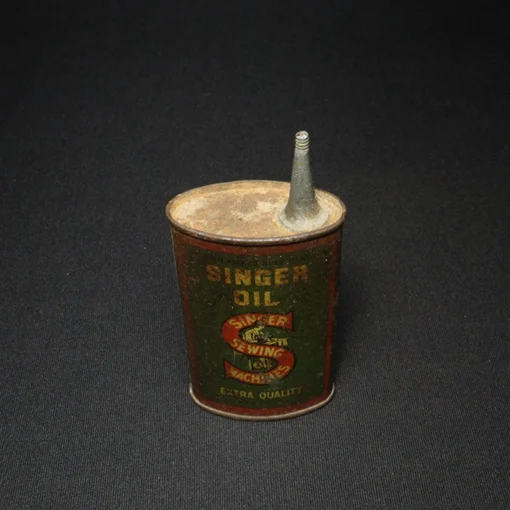 singer oil tin can top view