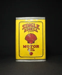 single shell motor oil tin can front view
